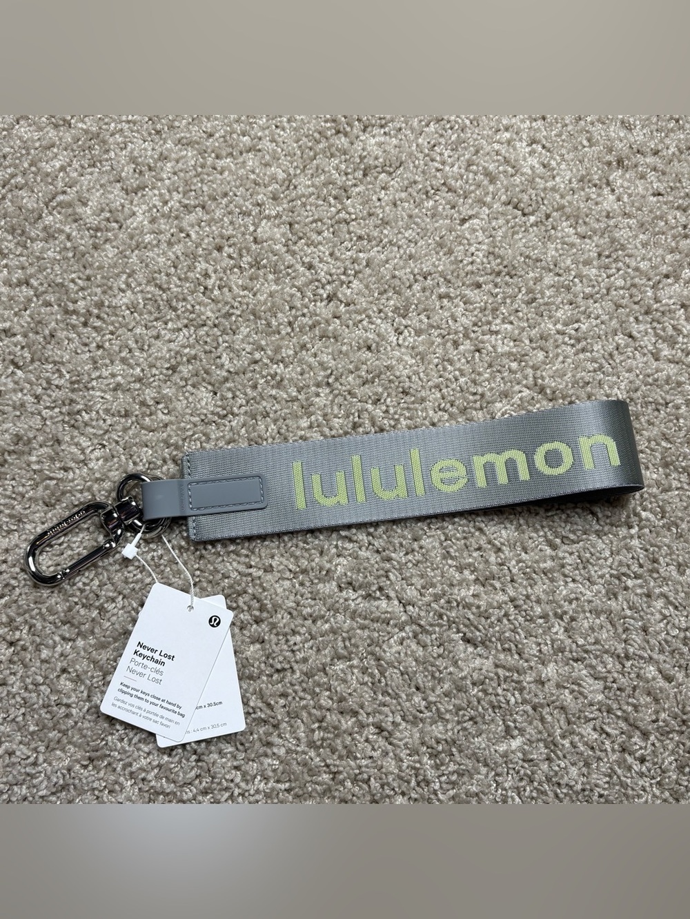 Lululemon Never Lost Keychain